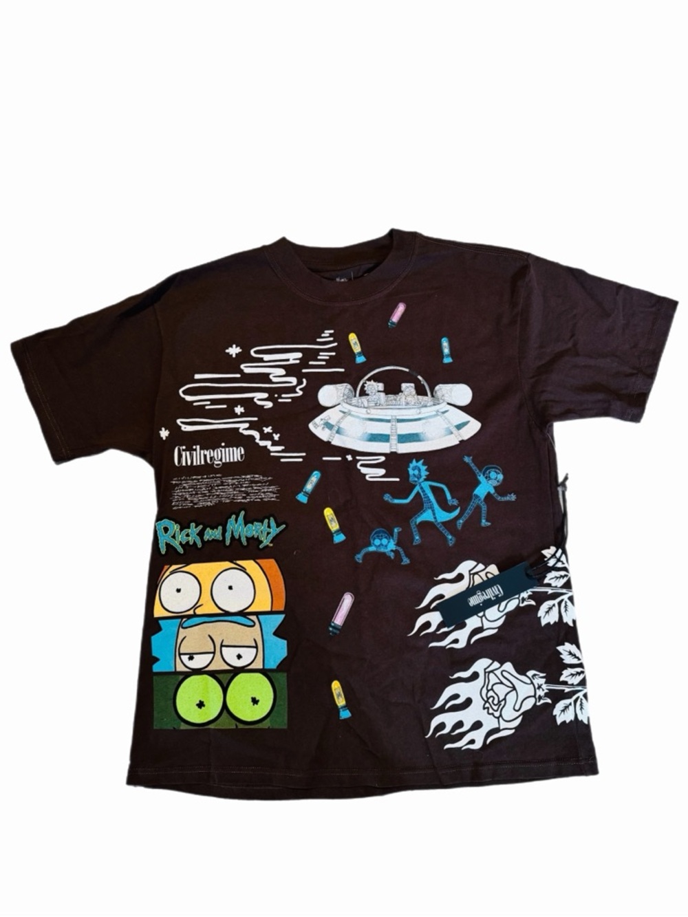 civil regime rick and morty short sleeve gym workout unisex shirt